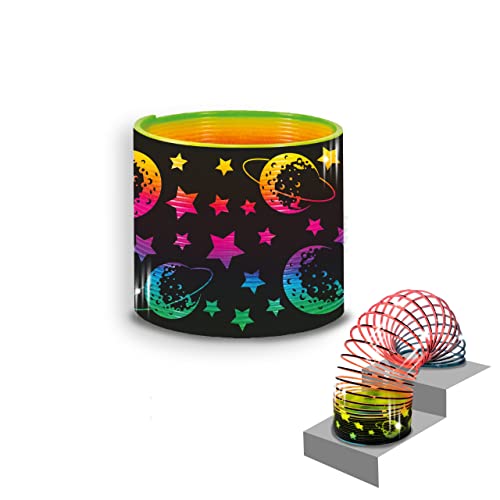 Super Spring - Astro von Deluxebase. 6,5 cm Weltraum Regenbogen Frühling Spielzeug. Fantastisches Fidget Spielzeug für Erwachsene und Kinder von Deluxebase