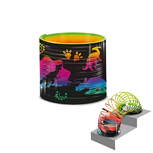Super Springs - Dino von Deluxebase. 6,5 cm Dinosaurier Regenbogen Frühling Spielzeug. Fantastisches Fidget Spielzeug für Erwachsene und Kinder von Deluxebase