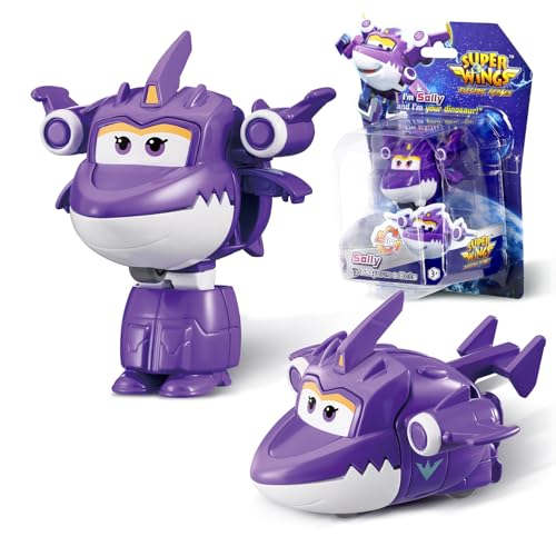 Super Wing Transformations-Flugzeug Sally, 2 in 1 Action Figur, 5 cm großes Flugzeug-Roboter-Spielzeug, Transformable Spielzeug für Jungen und Mädchen ab 3 Jahren, Purple von Super Wings