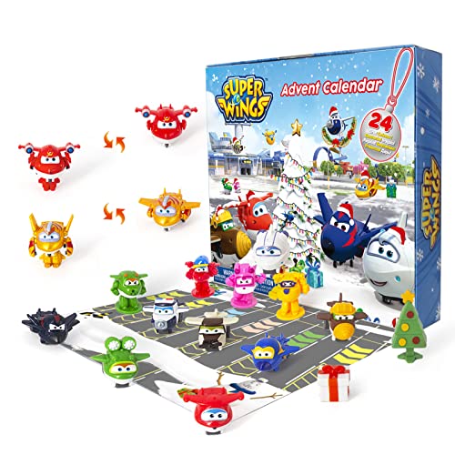 Super Wings Adventskalender mit 24 Überraschungsspielzeugen, Sammelfiguren, Zubehör und Aufklebern, Weihnachts-Countdown-Geschenke für Jungen und Mädchen ab 3 Jahren Super Wings Adventskalender mit 24 Überraschungsspielzeugen, Sammelfiguren, Zubehör und Aufklebern, Weihnachts-Countdown-Geschenke für Jungen und Mädchen ab 3 Jahren von Super Wings