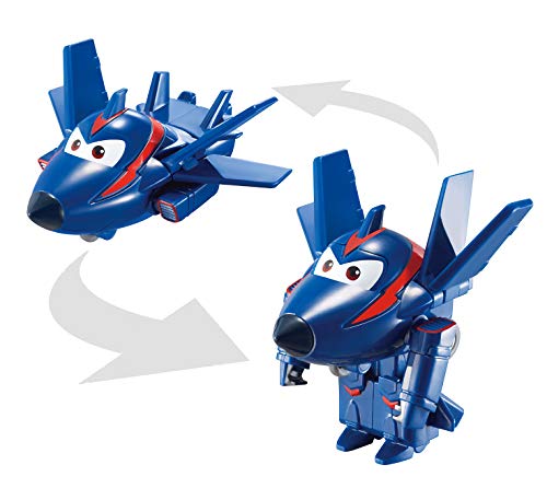 Super Wings EU720030F - Transforming Spielfiguren Astra und Agent Chace, je ca. 6 cm groß, verwandelbar von Flugzeug zu Roboter, Spielzeug für Kinder ab 3 Jahren von Super Wings