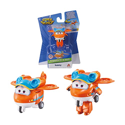 Super Wings EU750030 Bots, Sunny Character Transforming Toys for 3 4 5 6 7 Years Old Boys Girls, Orange, 2' von Super Wings