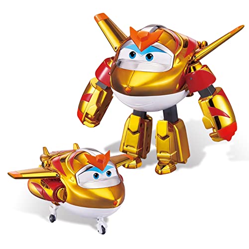 Super Wings EU750231 Golden Character Easy Transformation Preschool Kids Gift Toys for 3+ Year Old Boys Girls, Gold, 5' von Super Wings