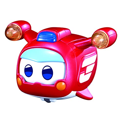 Super Wings Toys for 3 4 5 6 7 8 9 Year Old Boy Girl , Jett Super Pet w/ Light Facial Expressions Interchanging Gift, Red von Super Wings