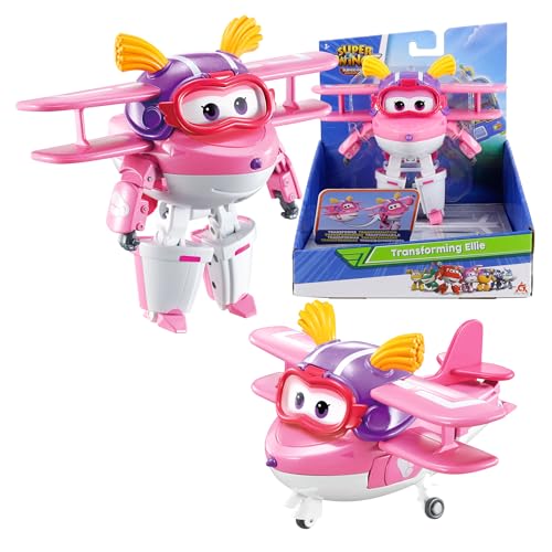 Super Wings EU770238 - Transforming Ellie, ca. 12 cm große verwandelbare Spiel-Figur, Roboter und Flugzeug, für Kinder ab 3 Jahren von Super Wings