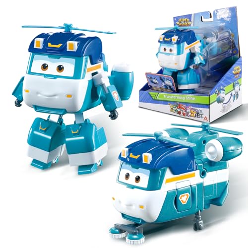 Super Wings EU770239 - Transforming Shine, ca. 12 cm große verwandelbare Spiel-Figur, Roboter und Flugzeug, für Kinder ab 3 Jahren von Super Wings