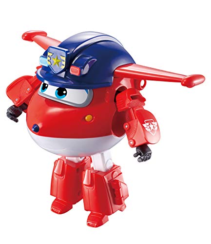 Super Wings Police Jett 5' Transforming Character Easy Transformation Preschool Kids Gift Toys for 3+ Year Old Boy Girl von Super Wings