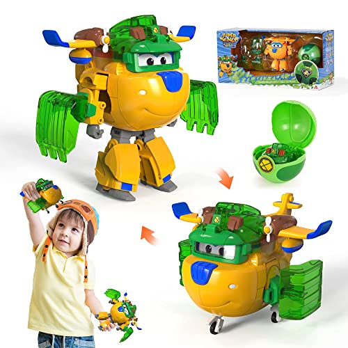 Super Wings Super Iron Donnie 5", Super Ball-Earth Power, Spielzeugflugzeug, Verwandelbares Spielzeug-Flugzeug und Roboterfigur, Kinderspielzeug für Kinder ab 3 Jahren Jungen Mädchen von Super Wings