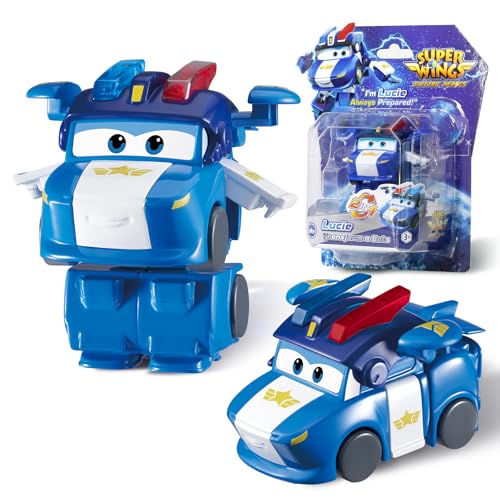 Super Wing Transformations-Flugzeug Lucie, ca. 5 cm große Spiel-Figur für Kinder, Spielzeug-Flugzeug und Roboterfigur für Jungen und Mädchen ab 3 Jahren, Blau Super Wing Transformations-Flugzeug Lucie, ca. 5 cm große Spiel-Figur für Kinder, Spielzeug-Flugzeug und Roboterfigur für Jungen und Mädchen ab 3 Jahren, Blau von Super Wings