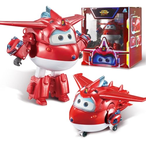 Super Wings Transformations-Flugzeug Supercharged Jett, ca. 12,7 cm große Spiel-Figur für Kinder, Spielzeug-Flugzeug und Roboterfigur für 3+ Jahre Alten Jungen Mädchen, Rot Super Wings Transformations-Flugzeug Supercharged Jett, ca. 12,7 cm große Spiel-Figur für Kinder, Spielzeug-Flugzeug und Roboterfigur für 3+ Jahre Alten Jungen Mädchen, Rot von Super Wings