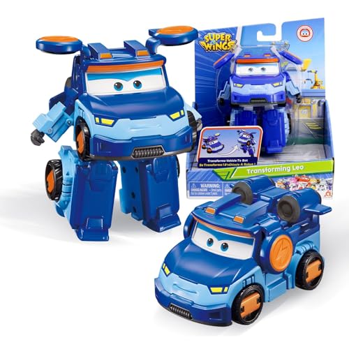 Super Wings Transformations-Flugzeug Supercharged Leo, ca. 12,7 cm große Spiel-Figur für Kinder, 3-in-1 Spielzeug-Flugzeug und Roboterfigur für 3+ Jahre Alten Jungen Mädchen, blau Super Wings Transformations-Flugzeug Supercharged Leo, ca. 12,7 cm große Spiel-Figur für Kinder, 3-in-1 Spielzeug-Flugzeug und Roboterfigur für 3+ Jahre Alten Jungen Mädchen, blau von Super Wings