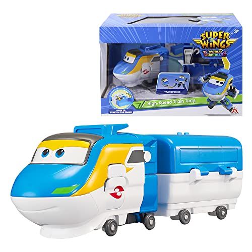 Super Wings Transforming Flugzeug Tony, ca. 12,7 cm große, verwandelbares Spielzeug Flugzeug und Roboterfigur für 3 4 5 6 7 Jahre alte Jungen und Mädchen, Blue Super Wings Transforming Flugzeug Tony, ca. 12,7 cm große, verwandelbares Spielzeug Flugzeug und Roboterfigur für 3 4 5 6 7 Jahre alte Jungen und Mädchen, Blue von Super Wings