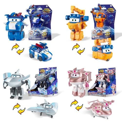 Super Wings Transforming Figuren 4 Pack, 5 cm Lucie & Marty & Traver & Golden Girl, Roboter zu Flugzeug, Spielzeug ab 3 Jahren,Batteriefrei, Sicherer ABS-Kunststoff, Action-Figuren zum Sammeln Super Wings Transforming Figuren 4 Pack, 5 cm Lucie & Marty & Traver & Golden Girl, Roboter zu Flugzeug, Spielzeug ab 3 Jahren,Batteriefrei, Sicherer ABS-Kunststoff, Action-Figuren zum Sammeln von Super Wings