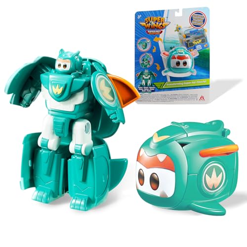 Super Wings Transformations Supercharged Tino Pet, ca. 6 cm große Spiel-Figur für Kinder, Spielzeug-Flugzeug und Roboterfigur für 3+ Jahre Alten Jungen Mädchen Super Wings Transformations Supercharged Tino Pet, ca. 6 cm große Spiel-Figur für Kinder, Spielzeug-Flugzeug und Roboterfigur für 3+ Jahre Alten Jungen Mädchen von Super Wings