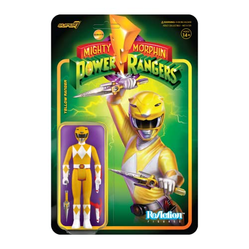 Mighty Morphin Power Rangers Yellow Ranger Reaction FIG von Super7