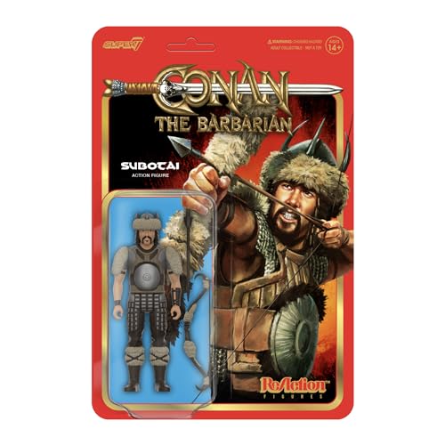 Super7 Conan The Barbarian Subotai - 9,5 cm Conan Actionfigur mit Zubehör, klassischen Film-Sammlerstücken und Retro-Spielzeug von Super7