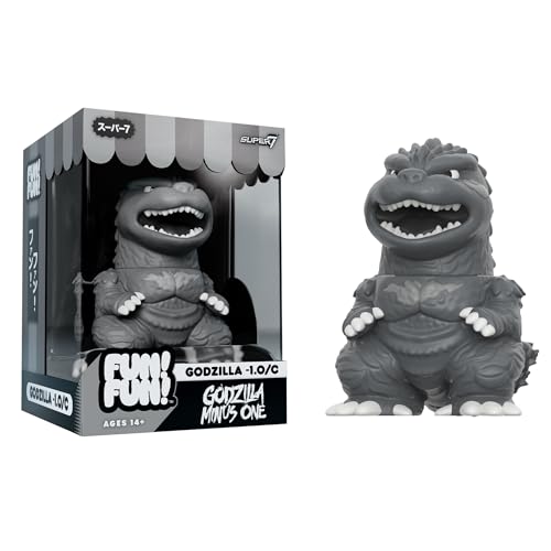 Super7 Fun! Fun! Toho Godzilla Minus One (Graustufen) Vinyl-Figur – 12,7 cm große Toho Godzilla Actionfigur Kaiju – Klassische Filmmonster-Fans Sammlerstücke & Retro-Spielzeug – limitierte Auflage – von Super7