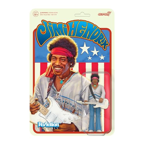 Super7 Jimi Hendrix Festival - Jimi Hendrix Actionfigur 9,5 cm mit klassischem Sammlerstück-Zubehör und Retro-Spielzeugen Super7 Jimi Hendrix Festival - Jimi Hendrix Actionfigur 9,5 cm mit klassischem Sammlerstück-Zubehör und Retro-Spielzeugen von Super7