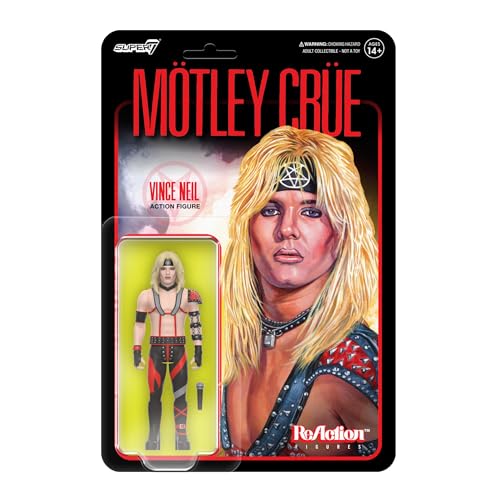 Super7 Motley Crue Reaction Figures Wave 01 - Vince Neil (Shout at The Devil) Action Figure Classic Collectibles and Retro Toys, RE-MOTLW01-VNL-01 von Super7