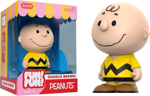 Super7 Fun! Fun! Peanuts Charlie Brown (gelb) Vinyl-Figur – 12,7 cm große Peanuts-Actionfigur – Klassische Cartoon-Fans Sammlerstücke & Retro-Spielzeug – Cartoon-Modell für Sammler von Super7