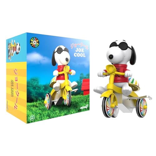 Super7 Peanuts Super Cycles – Joe Cool (Rot mit gelbem Trike) Actionfigur von Super7