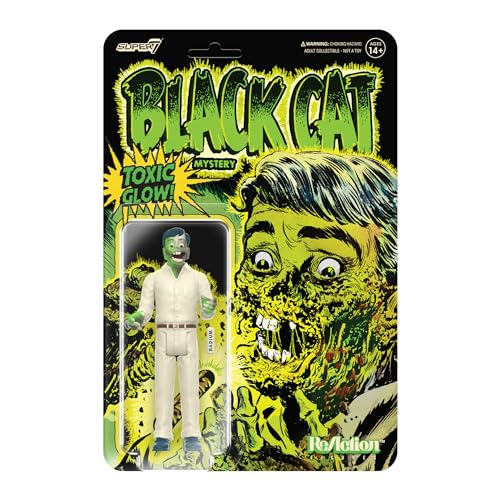Super7 Pre-Code Horror Black Cat Mystery Radium Man (leuchtet im Dunkeln) - 9,5 cm Pre-Code Horror Actionfigur mit Zubehör von Super7