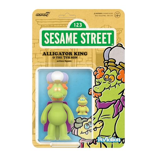 Super7 Sesamstraße Reaktionsfiguren Wave 04 - Alligator King Actionfigur von Super7