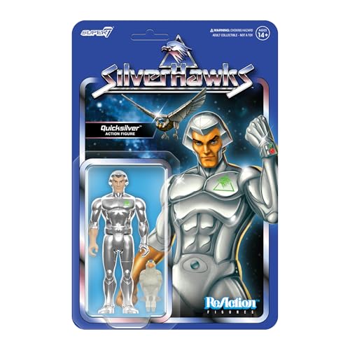 Super7 SilverHawks Reaktionsfiguren Wave 01 - Quicksilver (Spielzeugversion) Actionfigur von Super7