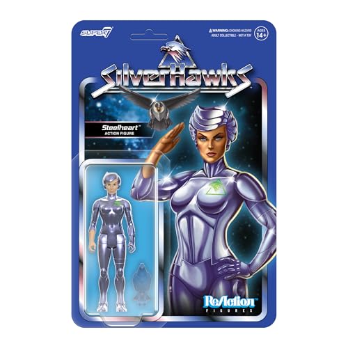 Super7 SilverHawks Reaktionsfiguren Wave 01 - Steelheart (Spielzeugversion) Actionfigur von Super7