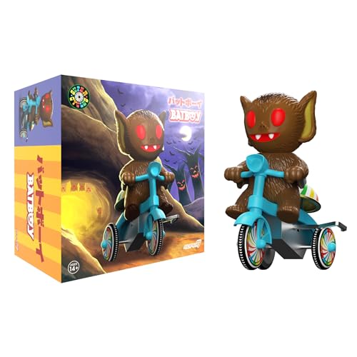 Super7 Super Cycles – Bat Boy (Braun mit blauem Aufziehtrike) Actionfigur von Super7