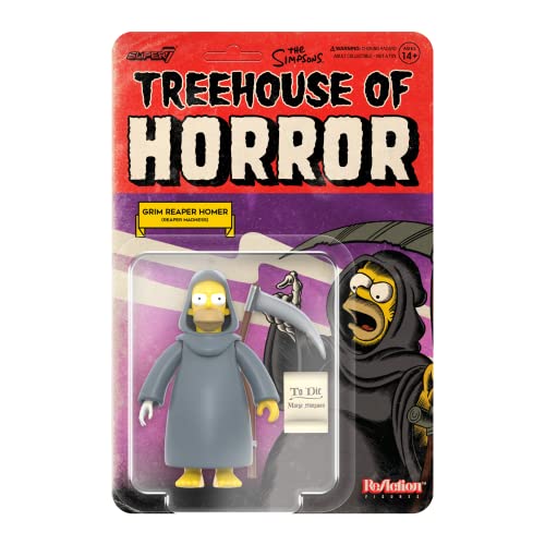 Super7 The Simpsons Treehouse of Horror Sensenmann Homer 9,5 cm Reaktionsfigur von Super7