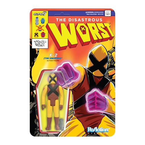 Super7 The Worst X-2 (The Unknown) Mutant Team - 9,5 cm The Worst Action Figure with Accessory Collectibles and Retro Toys von Super7