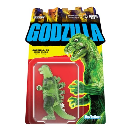 Super7 Toho Reaktionsfiguren Wave 07, Godzilla (Semi-Clear) grüne Version) Actionfigur von Super7