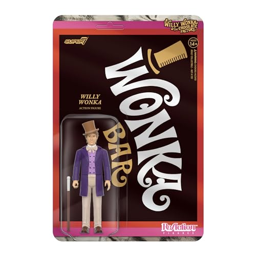 Super7 Willy Wonka & The Chocolate Factory Reaktionsfiguren Wave 01 - Willy Wonka Actionfigur von Super7