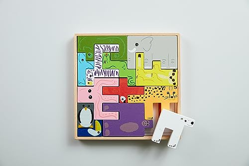 Taffe Tiere 3D-Puzzle, Holzpuzzle mit 13 Stücken. EIN Cooles Stapel- und Puzzlespiel mit pädagogischem Montessori-Tetris-Stil. Taffe Tiere 3D-Puzzle, Holzpuzzle mit 13 Stücken. EIN Cooles Stapel- und Puzzlespiel mit pädagogischem Montessori-Tetris-Stil. von SuperBlocco