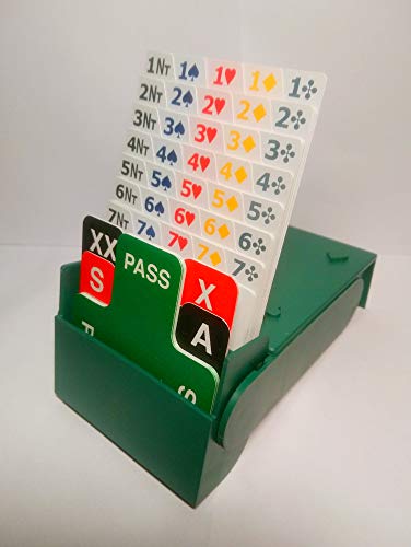 SuperBridgeBox , 4 stück mit 100% Plastic-bidingkarten ( Grün) von SuperBridgeBox