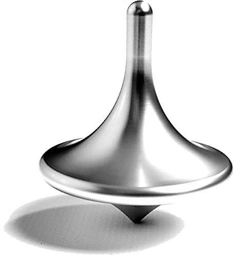 SuperEE Hochwertiger Metall-Kreisel aus massiven Aluminium Design (Titanium-Silber L) von SuperEE