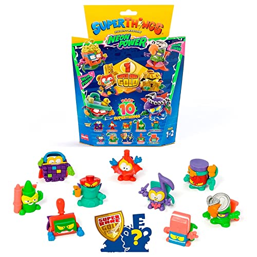 SuperThings Packung mit 10 Neon Power-eins von ihnen ist 1 goldene Leckage. Sortiment 2 Verschiedene Packungen (Magic Box PST11B016IN00) von SuperThings