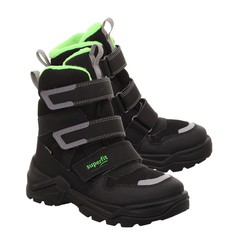 Klett-Boots SNOW MAX TRIBLE gefüttert in schwarz/hellgrün von Superfit