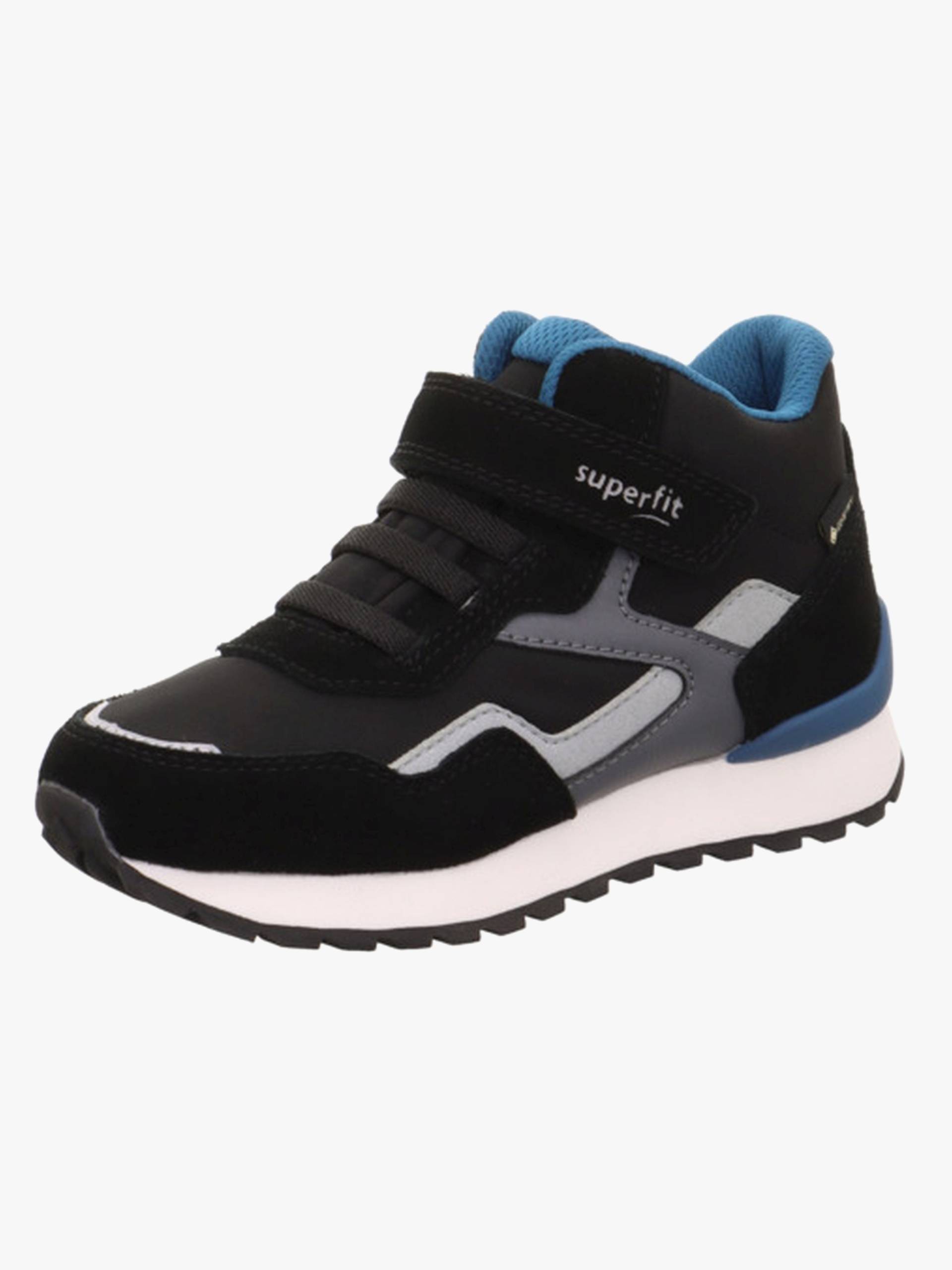 Superfit Dash Mid GTX Kinder Sneaker, Black/Blue, 32, Kinderschuhe von Superfit