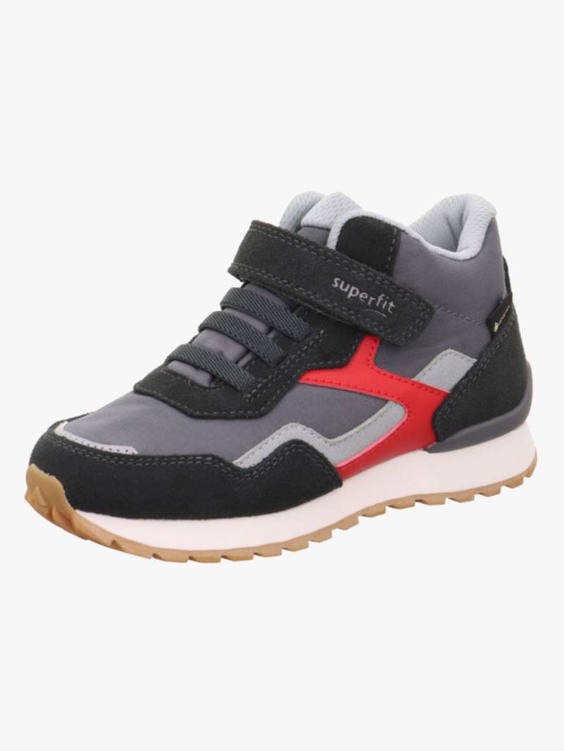 Superfit Dash Mid GTX Kinder Sneaker, Grey/Red, 33, Kinderschuhe von Superfit