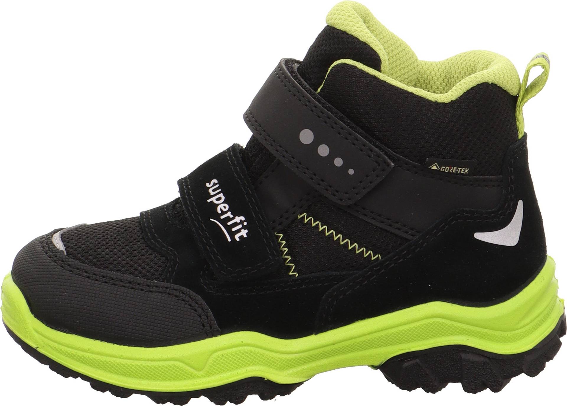 Superfit Jupiter GTX Kinder Sneaker, Black/Light Green, 33, Kinderschuhe von Superfit