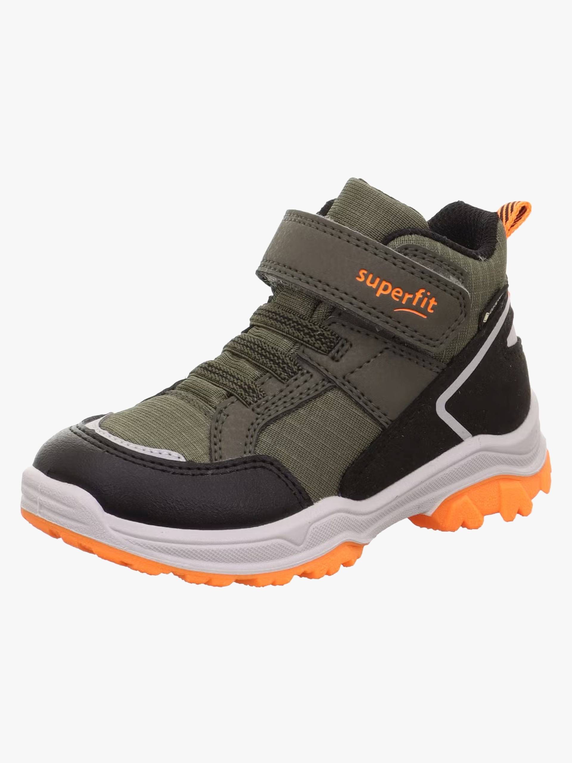 Superfit Jupiter Mid GTX Kinder Sneaker, Green/Orange, 26, Kinderschuhe von Superfit