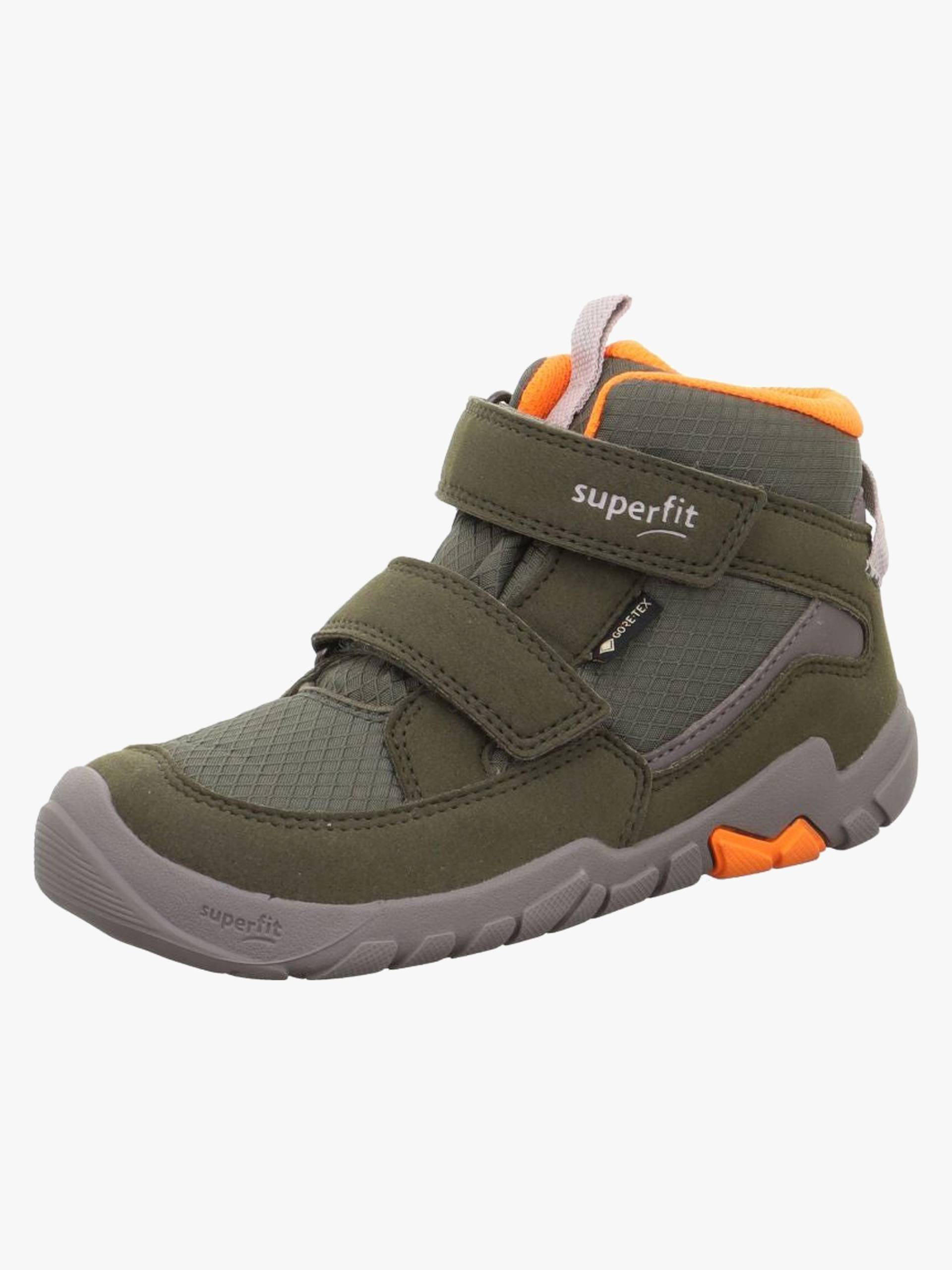 Superfit Trace Mid GTX Gefütterte Kinder Sneaker, Green/Orange, 25, Kinderschuhe von Superfit