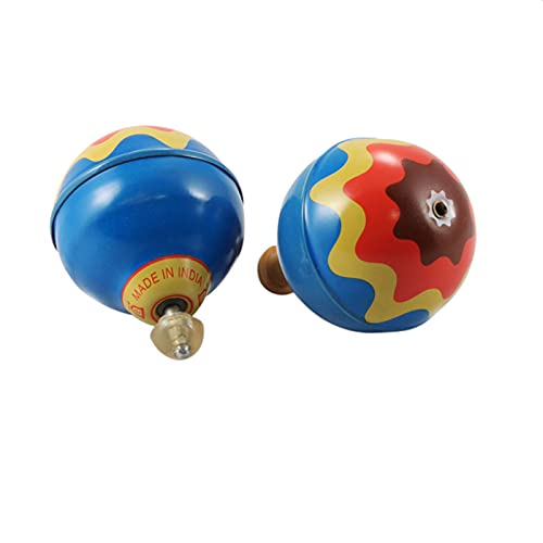Superfreak Blechspielzeug - Ballon Kreisel aus Blech - Blechkreisel - blau - bunt von Superfreak