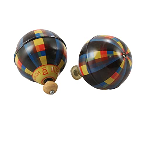 Superfreak Blechspielzeug - Ballon Kreisel aus Blech - Blechkreisel - schwarz - bunt von Superfreak