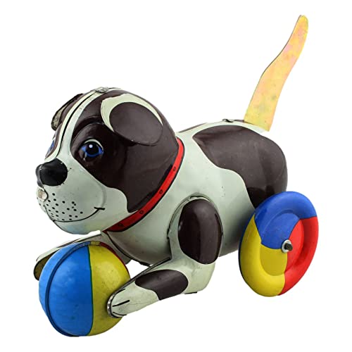 Superfreak Blechspielzeug - Hund mit Buntem Ball - Blechhund von Superfreak