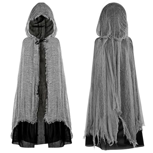 Schwarzer Umhang mit Kapuze,160 cm Halloween Umhang Geister Kostüm Erwachsene Halloween Sensenmann Herren Darth Vader Geist Cape Outfit Damen Mantel für Cosplay Karneval Kapuzenumhang Schwarzer Umhang mit Kapuze,160 cm Halloween Umhang Geister Kostüm Erwachsene Halloween Sensenmann Herren Darth Vader Geist Cape Outfit Damen Mantel für Cosplay Karneval Kapuzenumhang von Superum