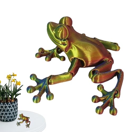 Suphyee 3D-gedruckte Tiere, 3D-gedrucktes bewegliches Spielzeug - Tierisches Froschspielzeug mit beweglichen Gelenken,Froschspielzeug mit beweglichen Gelenken, Schreibtischspielzeug für Kinder, von Suphyee