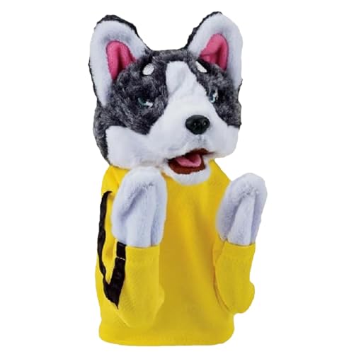 Suphyee Kung Fu Husky Boxer Hand Puppets | Husky Soundable Boxing Dog Interactive Hand Puppet Toy | Interactive Boxer Animal Puppets Doll with Sound & Boxing Action, 1 Pcs von Suphyee